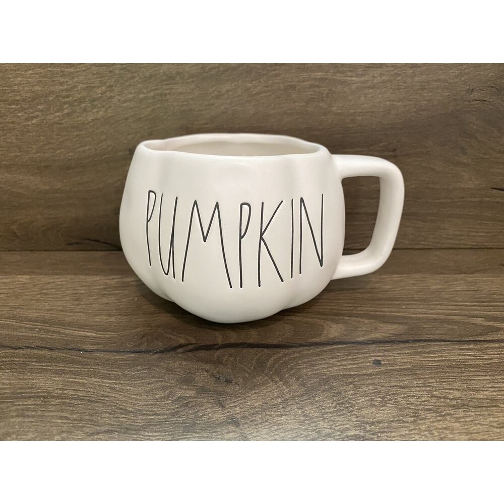 Rae Dunn Pumpkin White Mug NEW
